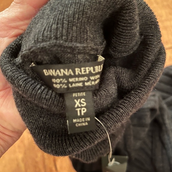 Banana Republic fine Marino wool ribbed turtleneck sweater nwt - Picture 7 of 7